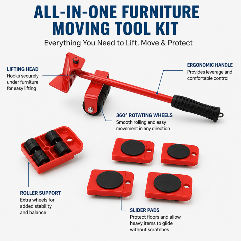 GlideLift™ — Take Control and Move Heavy Furniture Without the Strain or Stress