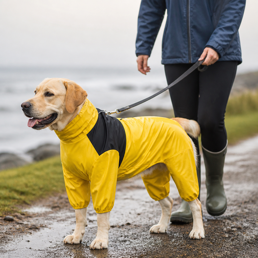 Full-Coverage Waterproof Dog Raincoat (Adjustable Fit)
