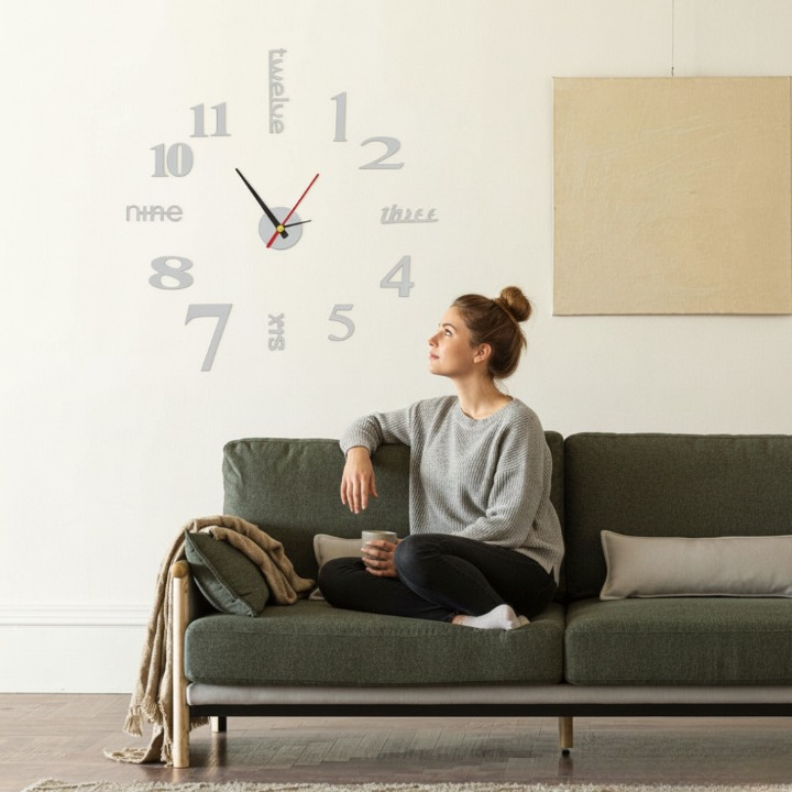 Modern Design Wall Clock – Silent and Noise-Free