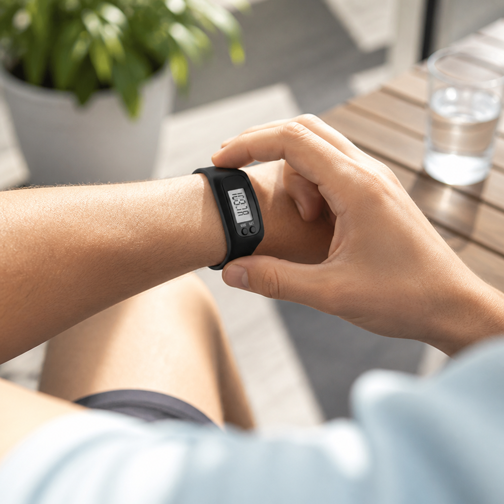 Minimalist LED Pedometer Watch (Silicone Band)