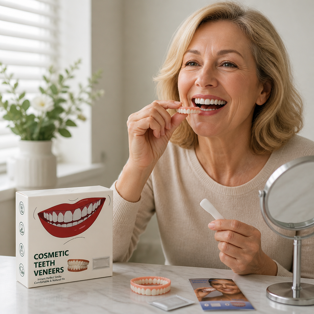 Easy-Install Flexible Denture Set With Removal Tool
