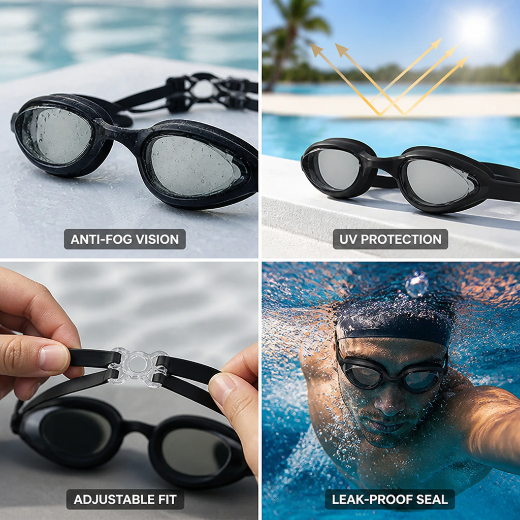 Anti-Fog & UV-Protective Ergonomic Swim Goggles
