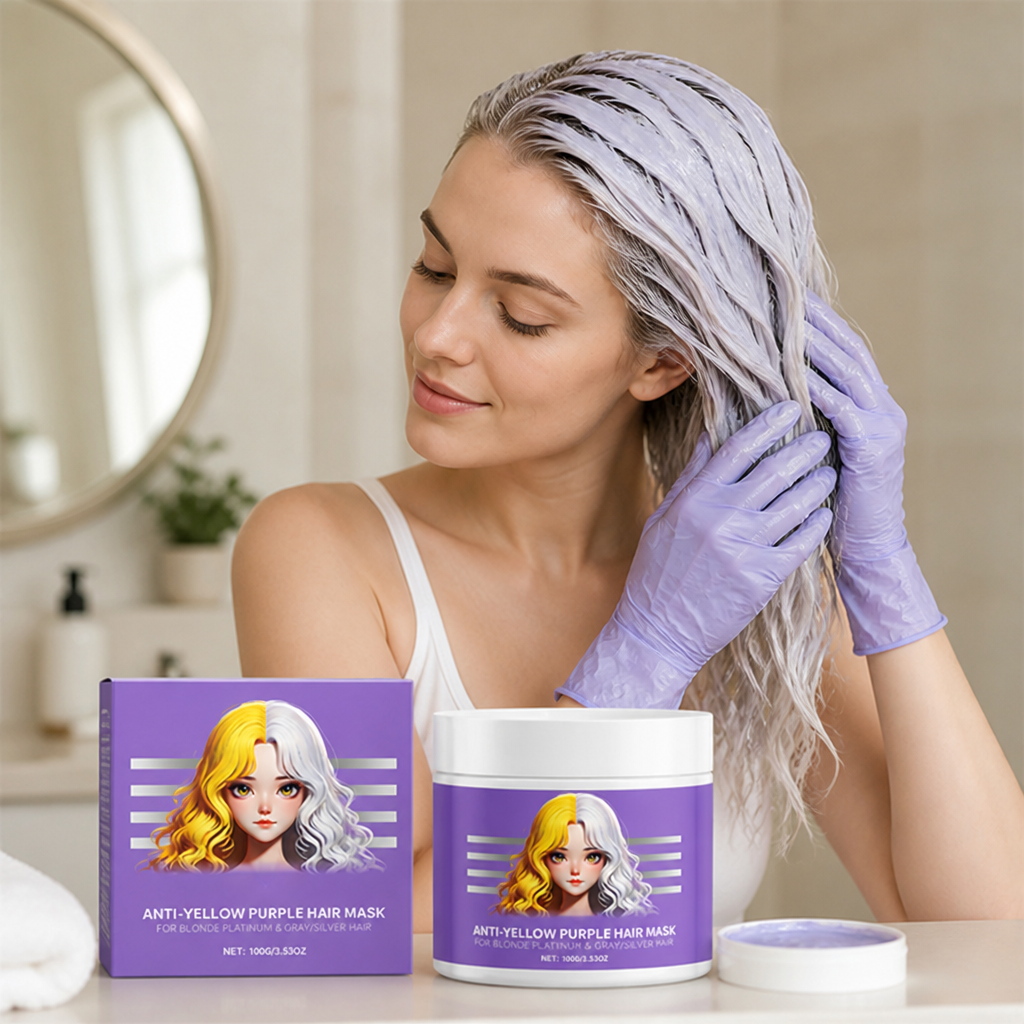 Violet Pigment Anti-Yellowing Hair Mask (5-10 Minute)