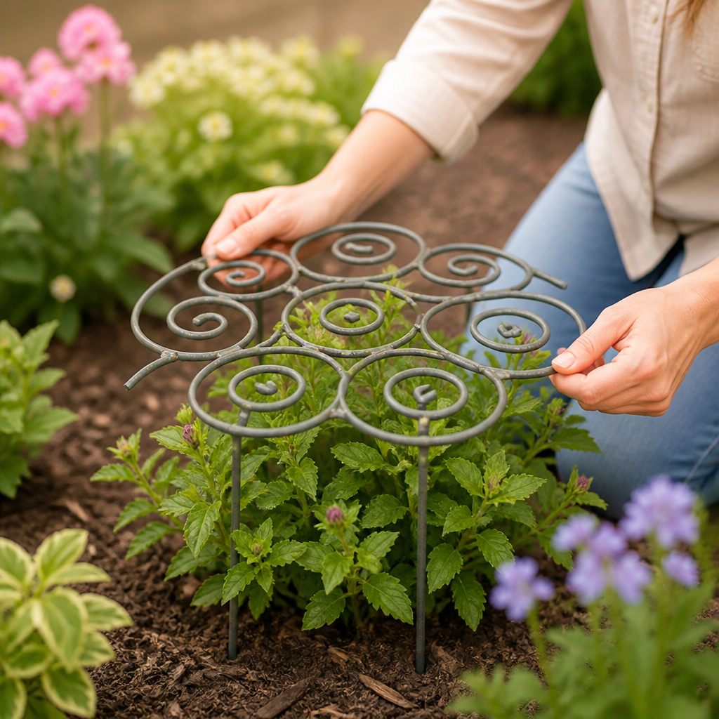 Handcrafted Metal Spiral Plant Support