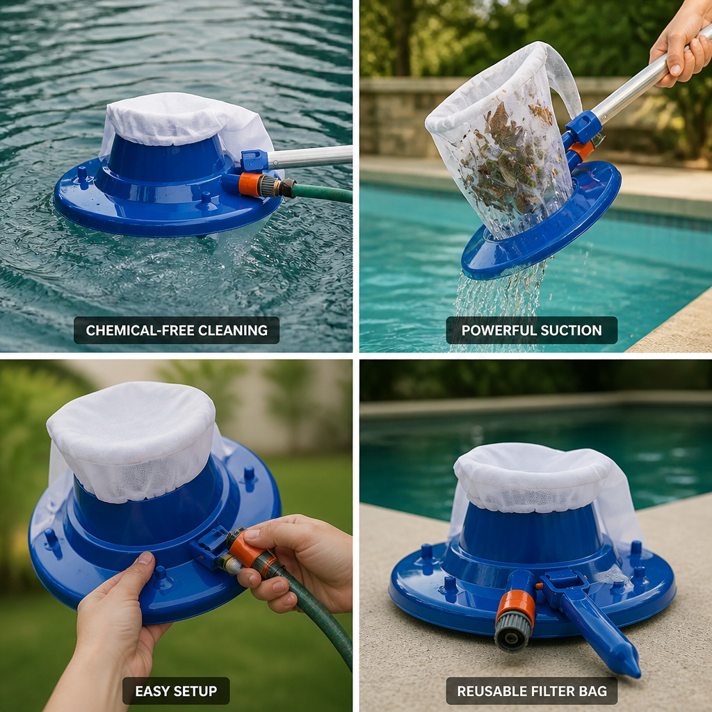 Water-Powered Chemical-Free Pool Vacuum