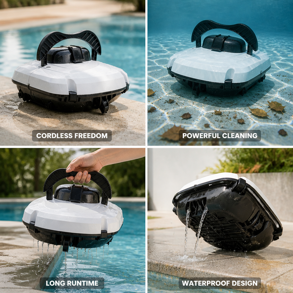 Cordless Dual-Motor Robotic Pool Cleaner (120-Min Runtime)