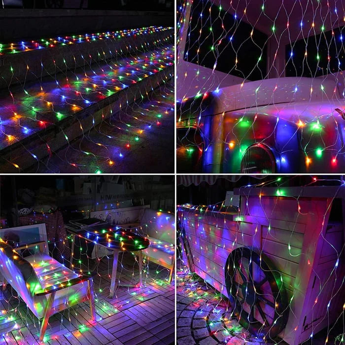 LED Solar Lattice Light with Net Design for Outdoor Garden and Patio