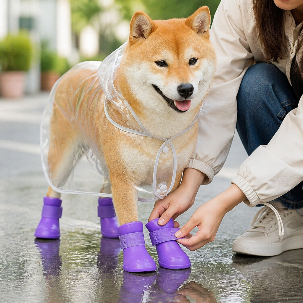 Waterproof & Anti-Slip Dog Boots With Adjustable Strap