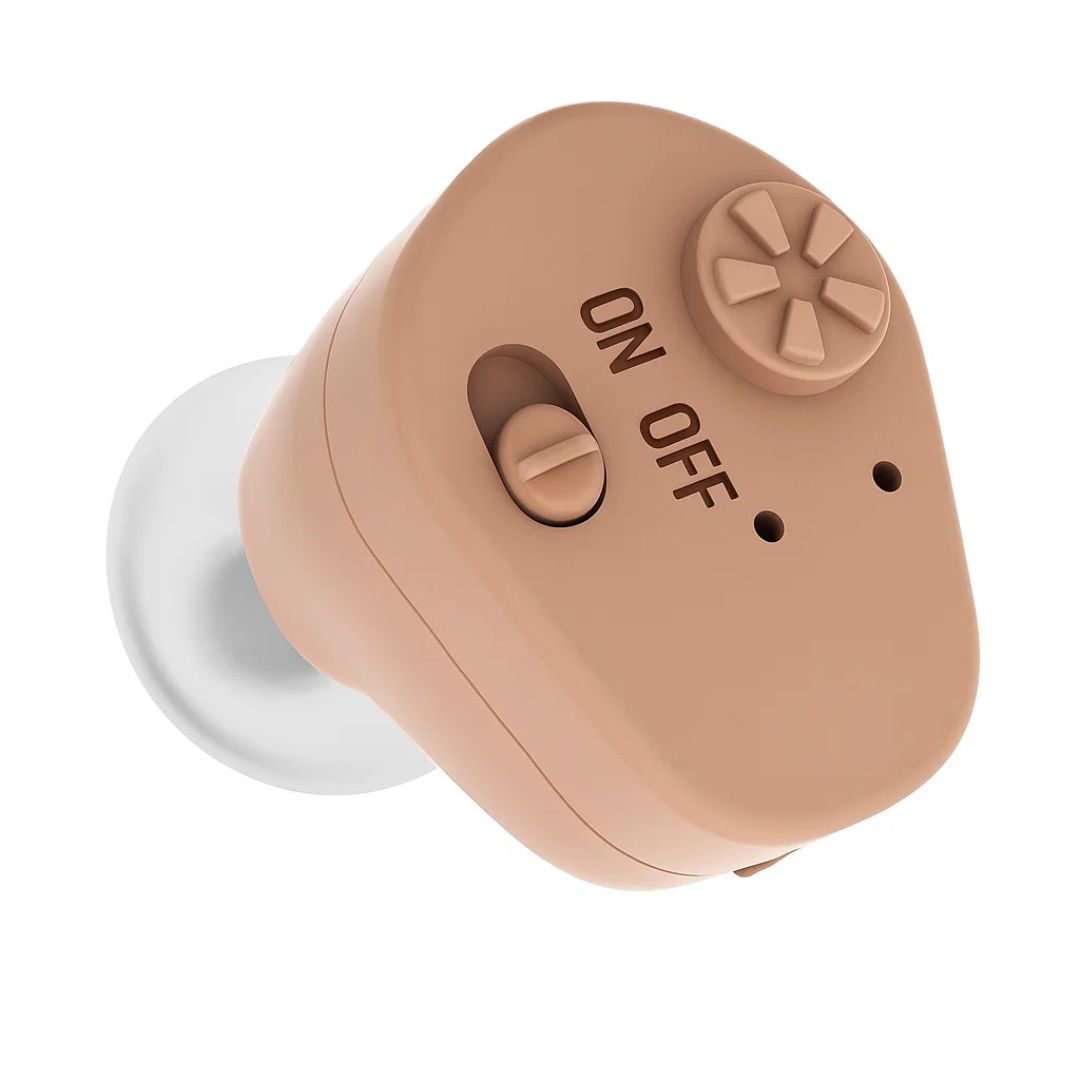 In-Ear Hearing Amplifier for Seniors – Rechargeable with Noise Cancellation