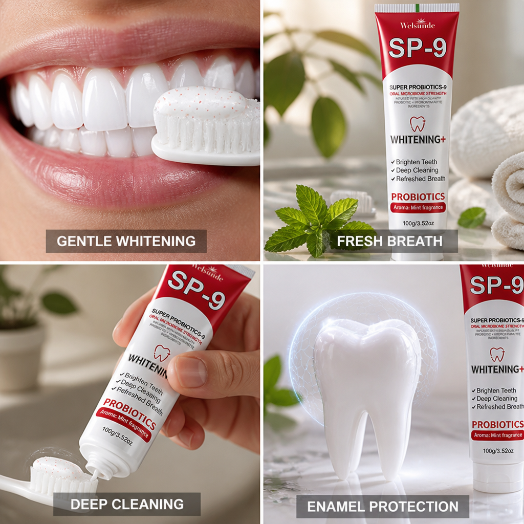 Enamel-Safe Probiotic & Hydroxyapatite Whitening Toothpaste
