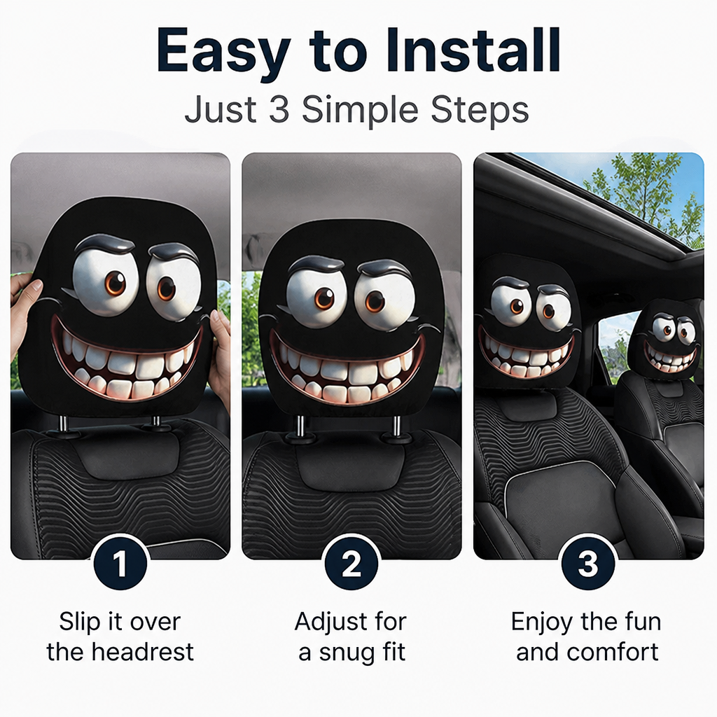 LumaPop™ Cartoon Headrest Covers — Turn Every Drive Into a Joyful, Smile-Packed Adventure