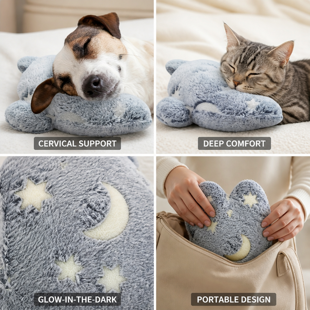Cervical Support U-Shaped Pet Pillow (Glow-In-The-Dark)