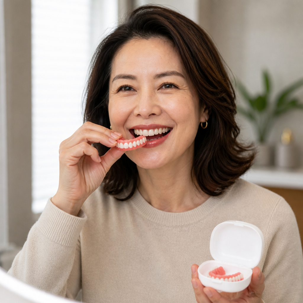 Natural-Looking Easy-Remove Dentures (For Seniors)