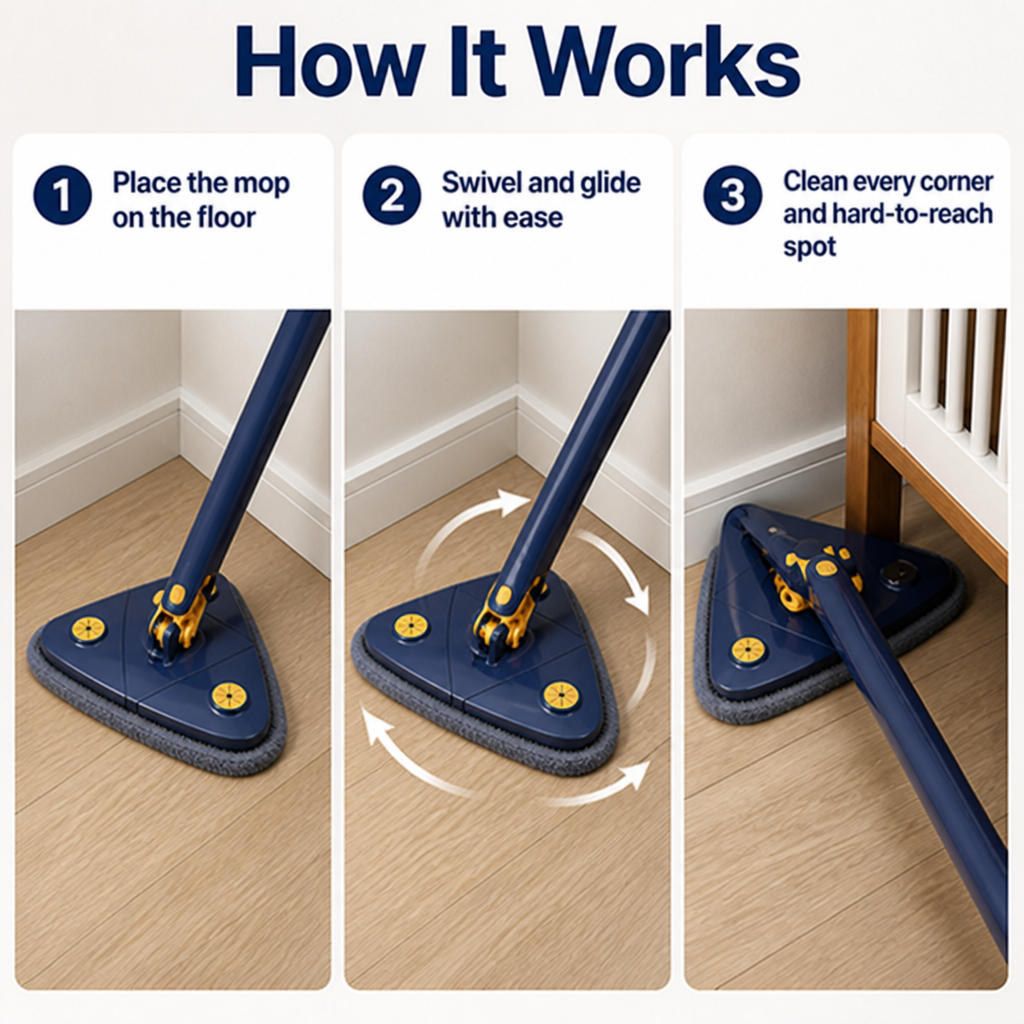 HydroEase™ Mop — Effortless Cleaning That Leaves Every Corner Sparkling Without the Strain