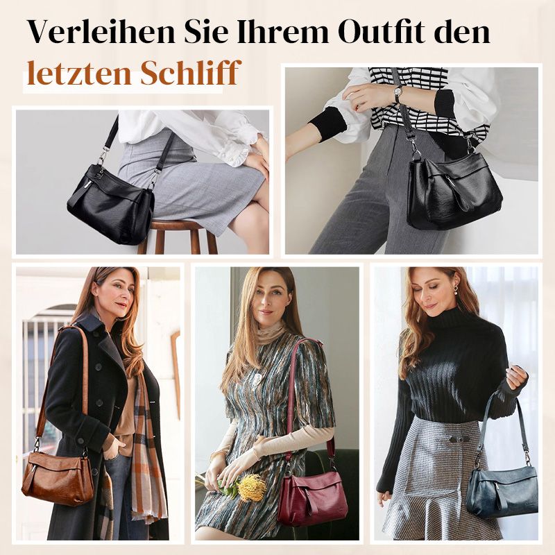 Adjustable Strap Faux Leather Shoulder Bag