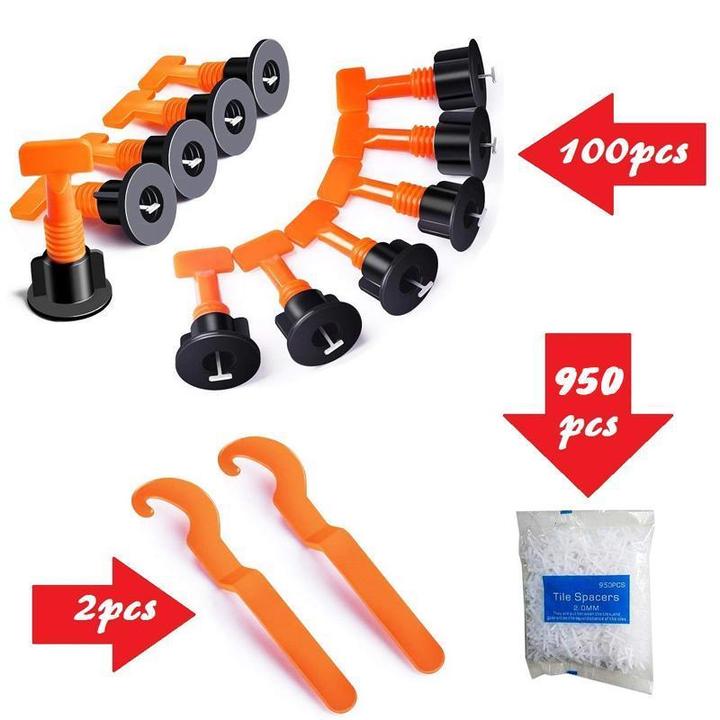 Reusable Tile Leveling System with T-Pins