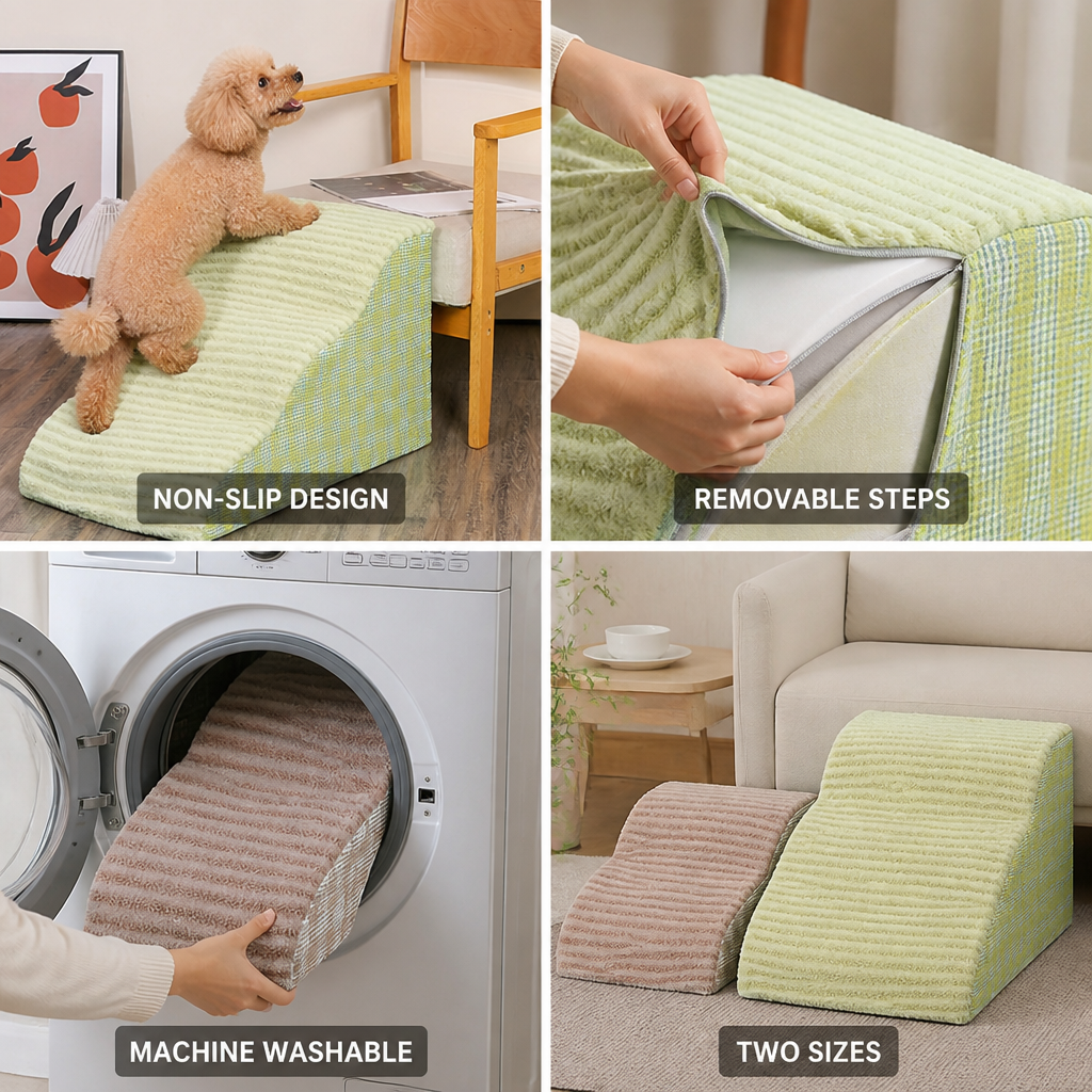 Non-Slip Removable & Washable Pet Stairs (Two Sizes)