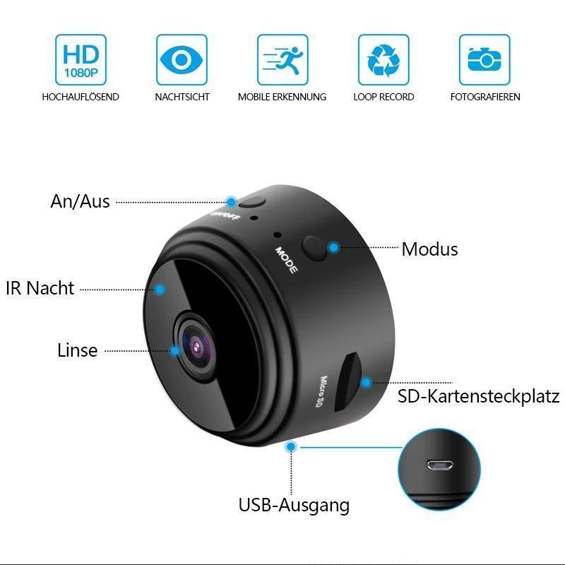 WiFi Mini Camera with Night Vision and Magnetic Mount