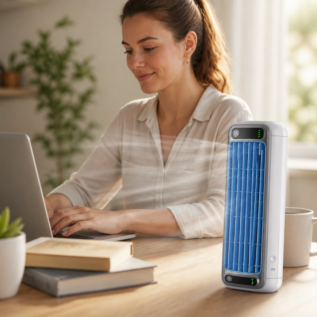 Ultra-Quiet Rechargeable Bladeless Air Cooler