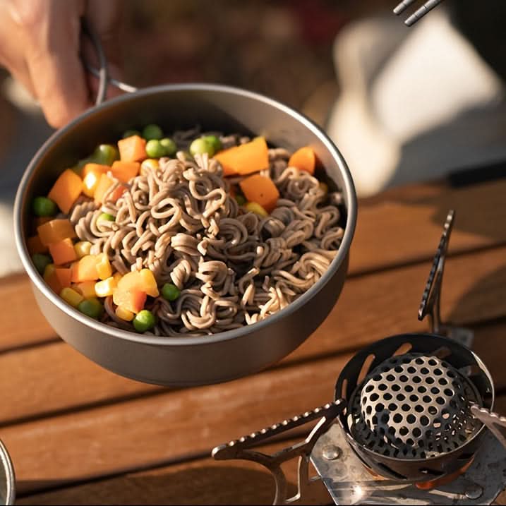 Stainless Steel Cookware Set for Hiking and Picnics - Rust Resistant