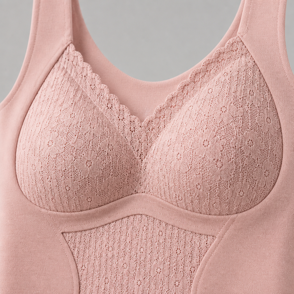 VeloFlex™ – Thermal Seamless Contouring Camisole Featuring Integrated Lace Bra