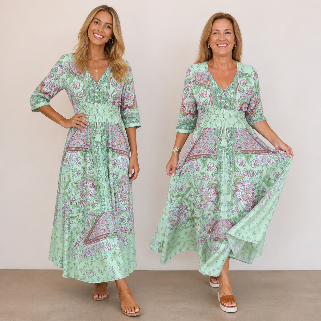 LunaFleur™ Long Floral Dress — Celebrate Every Curve with Featherlight Confidence