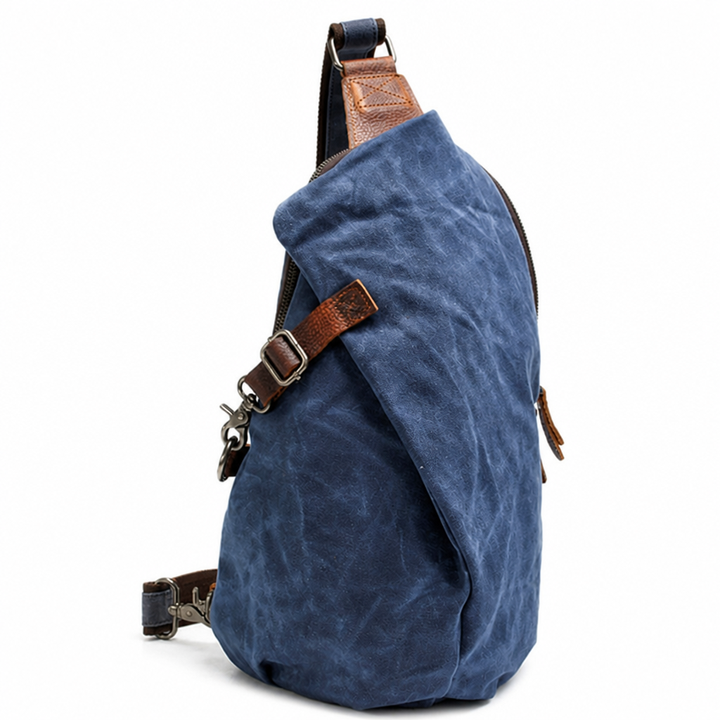 Water-Resistant Waxed Canvas Anti-Theft Crossbody Bag