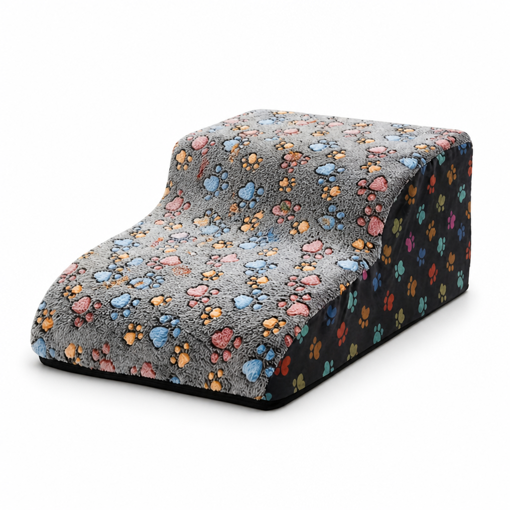 Plush Foam & Non-Slip Pet Stairs (Removable Washable Cover)