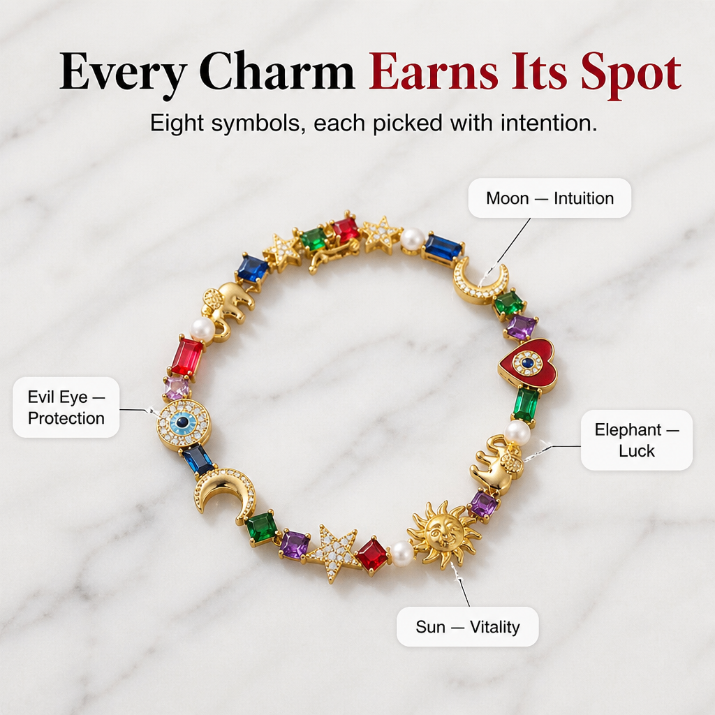 LuminaCeleste™ — Showcase Every Lucky Symbol You Adore on a Single Wrist