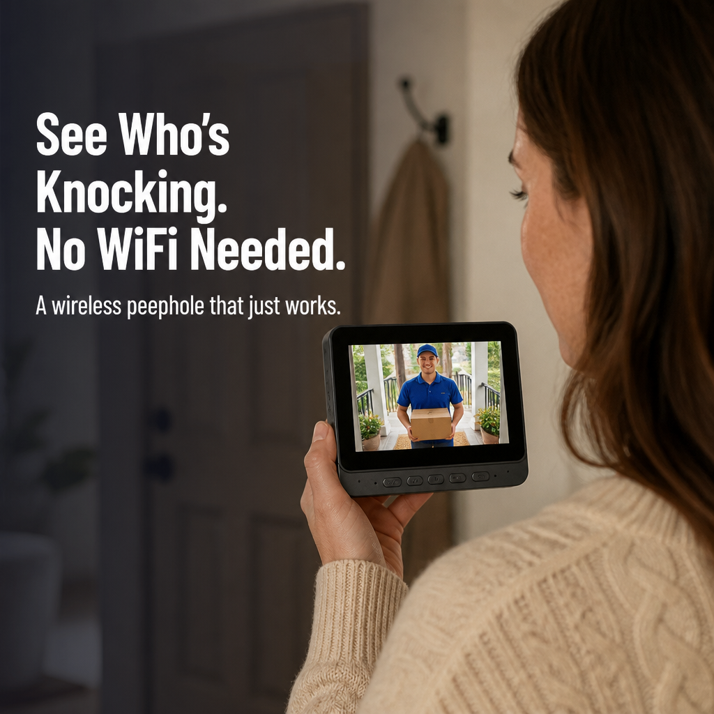 ClearView™ Wireless Door Guardian — Instantly See and Speak to Every Visitor for Total Peace of Mind