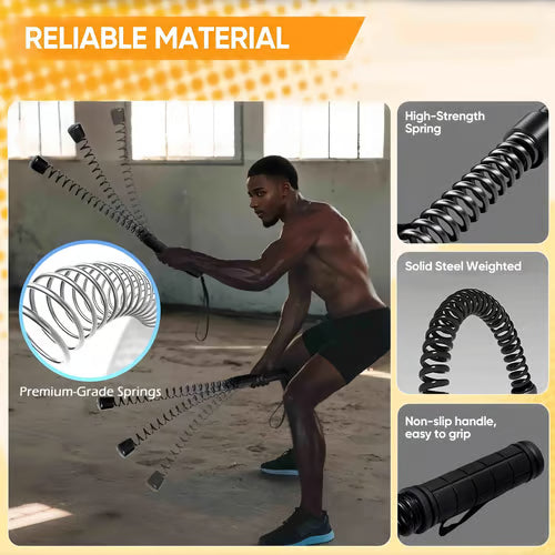 Home Fitness Equipment – Weighted Training Ropes with Springs