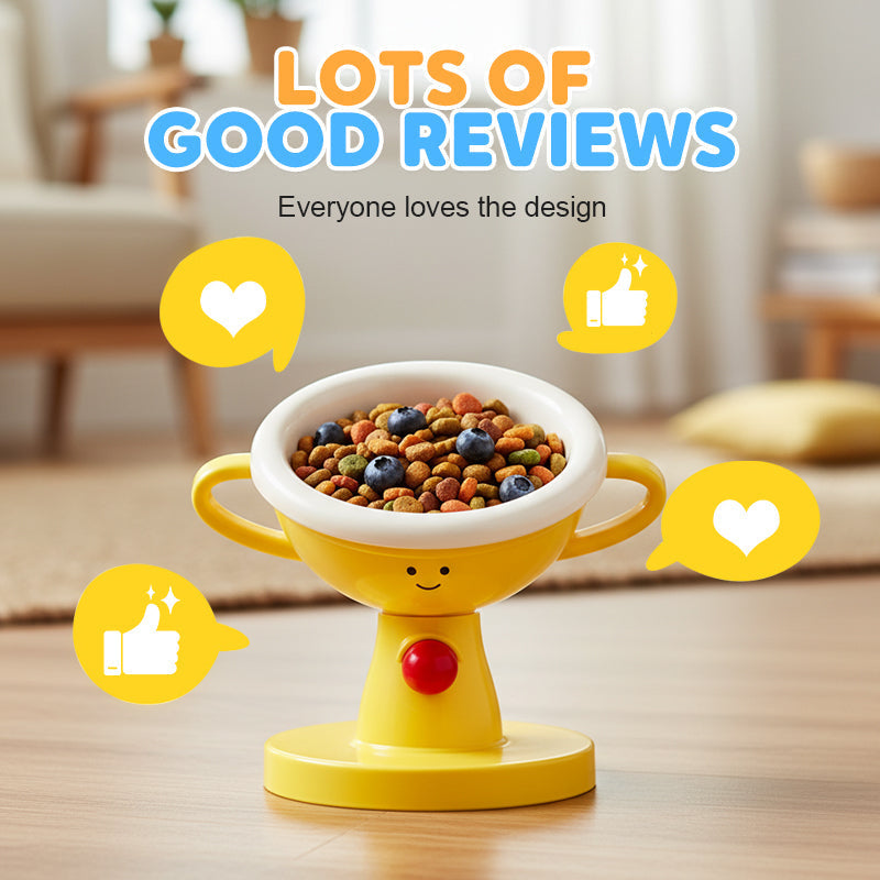 Ergonomic Food Dish – Adjustable Ceramic Feeding Bowl