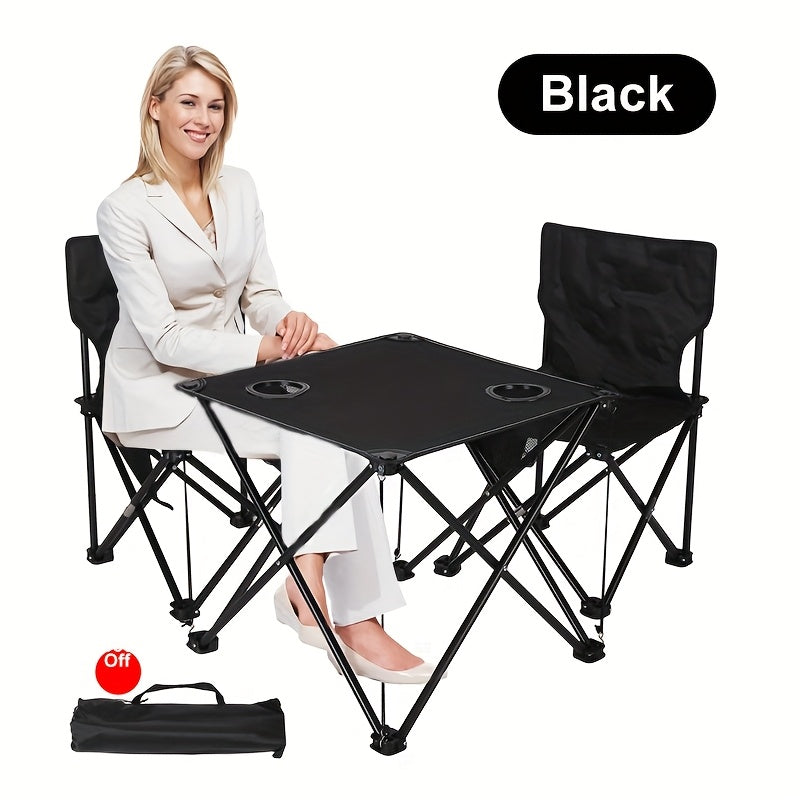 Compact Outdoor Furniture Set with Metal Frame and Oxford Fabric