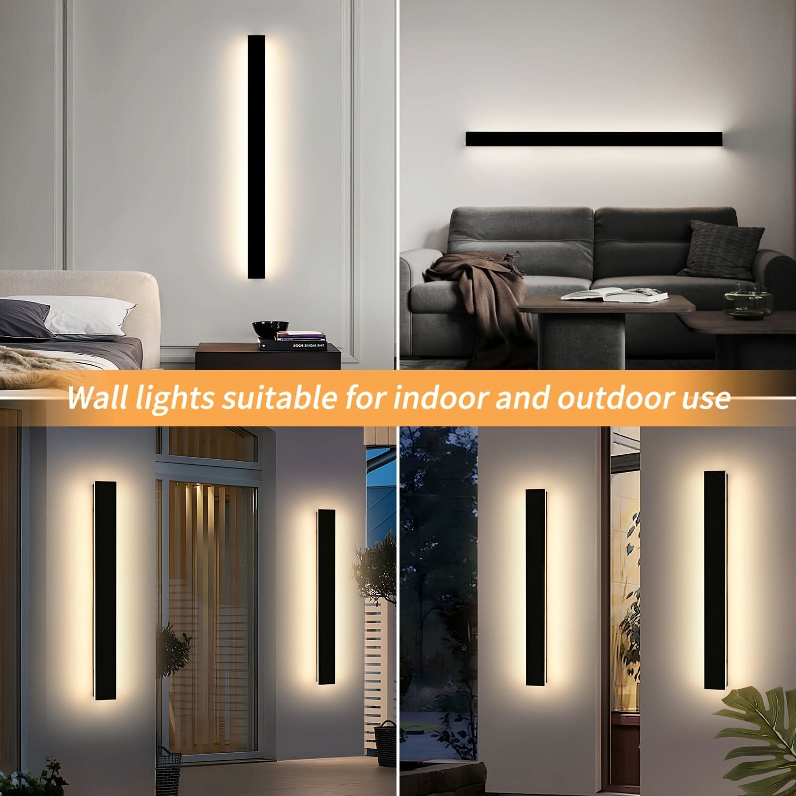 Dimmable Outdoor Wall Sconce - Long-Style Lighting Fixture