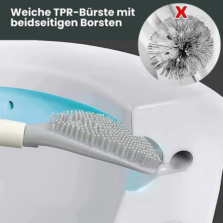 Wall-Mounted Toilet Brush with Integrated Spray Feature