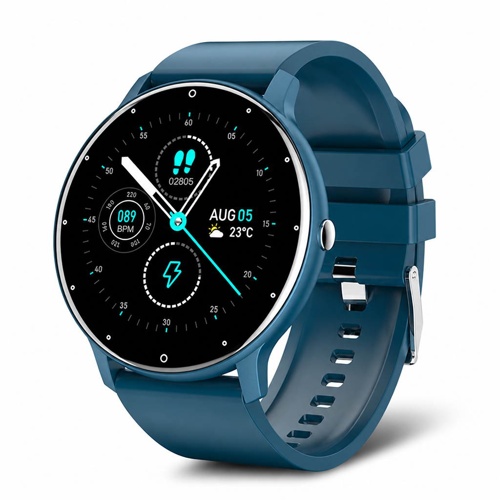 IP67 Waterproof Heart Rate, SpO2 & BP Smartwatch (1.28-Inch Touchscreen)