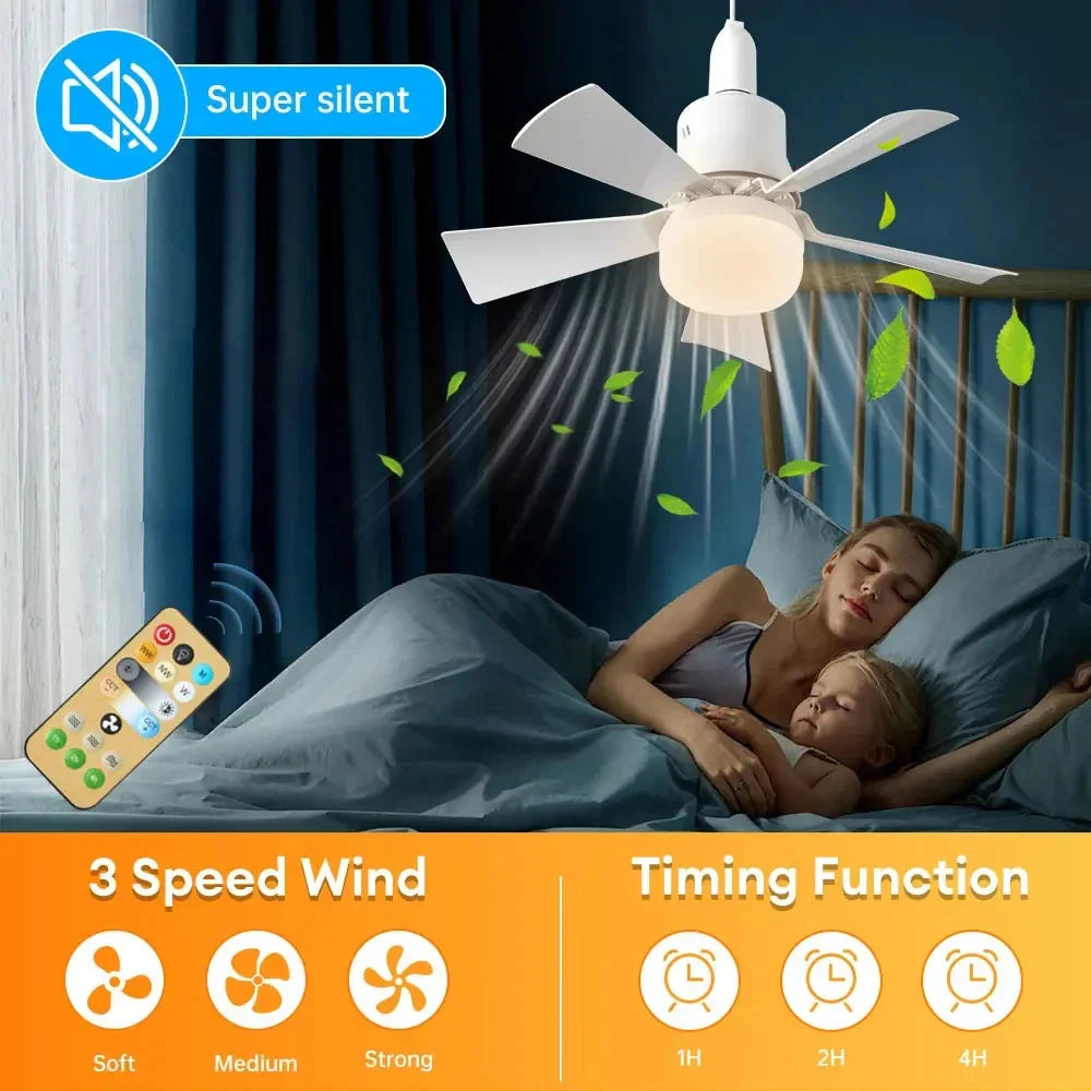 LED Light Ceiling Fan with Remote Control