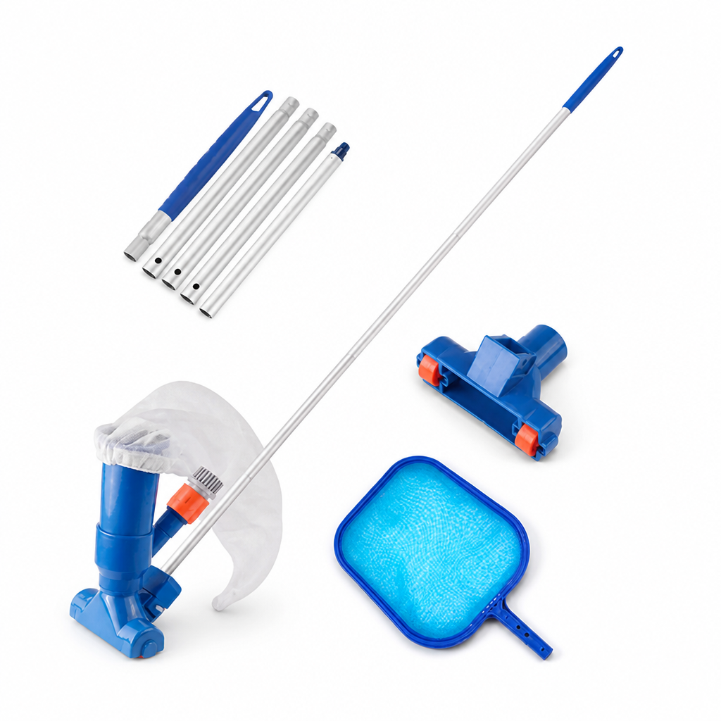 Hose-Powered Venturi Pool Vacuum (5-Section Pole & Mesh Bag)