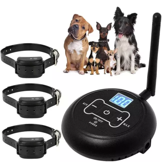 Wireless Electric Dog Fence System with Training Shock Collar