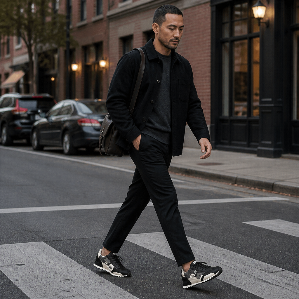 StridePro™ – Heritage Retro Runner Sneakers with Mesh & Suede Blend