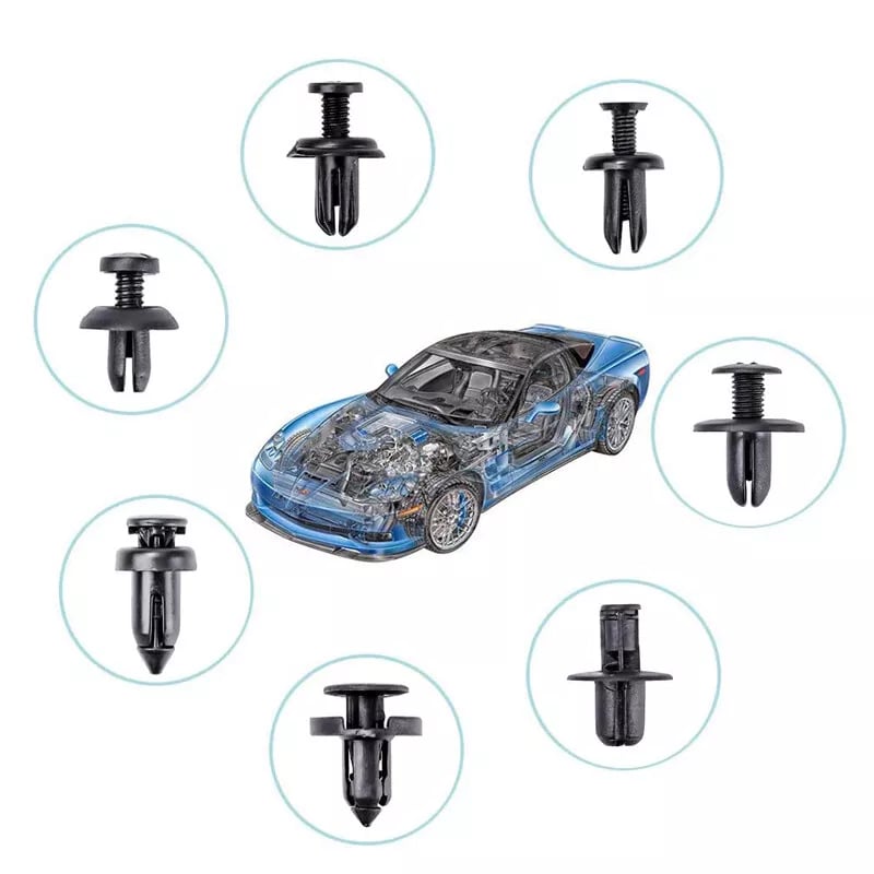 680-Piece Car Clip Fasteners Set with Organizer Box