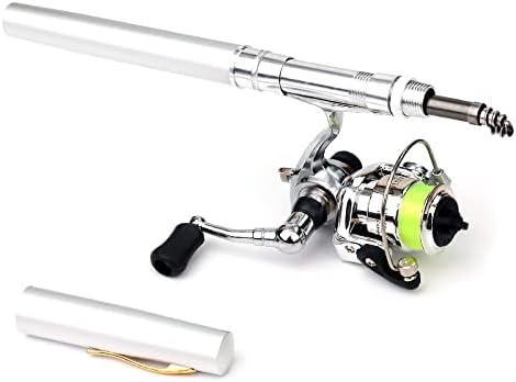 Telescopic Travel Fishing Rod and Reel Set – Compact Pen-Style Kit for Camping and Boating