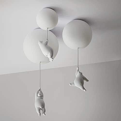Ceiling Light Featuring Playful Bear Design and Balloon Elements