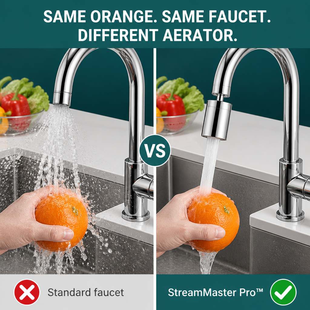 StreamMaster Pro™ — Prevent the Splash and Cover Every Corner of Your Sink
