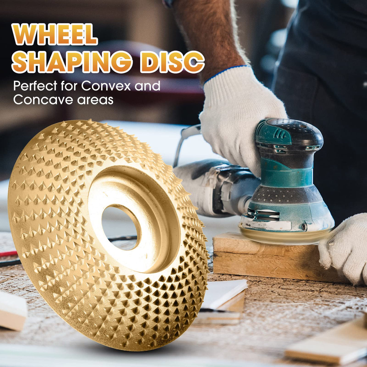 Grinding Disc Set for Angle Grinder - Flat, Beveled, and Arc Tungsten Carbide