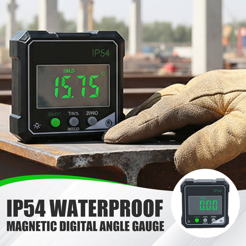 Digital Angle Finder with Magnetic Base - Waterproof Design