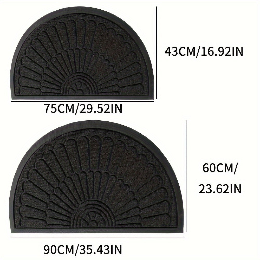 Non-Slip Half-Circle Rubber Mat – Suitable for Indoor and Outdoor