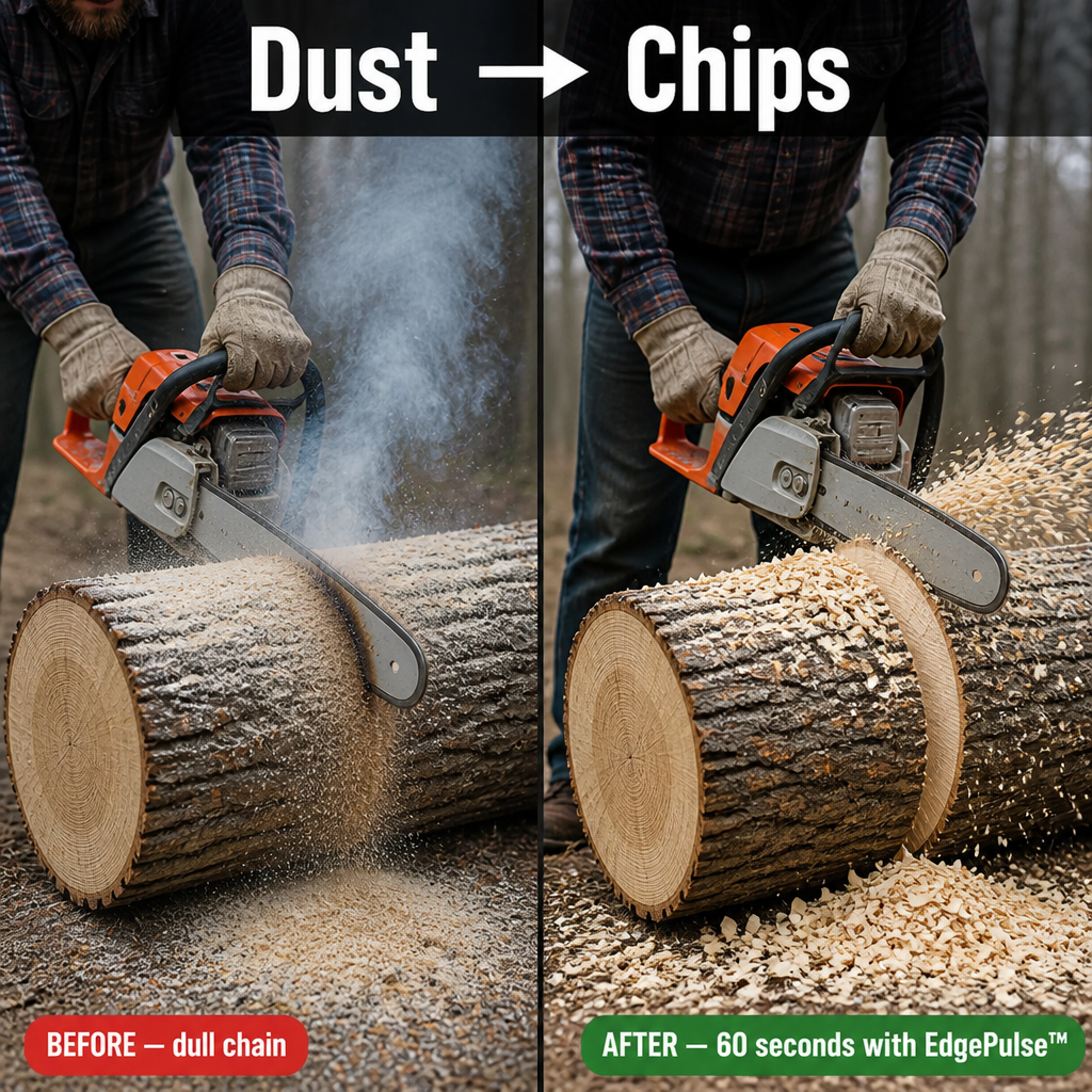 EdgePulse™ — Hone Any Chainsaw in 60 Seconds Directly on the Bar