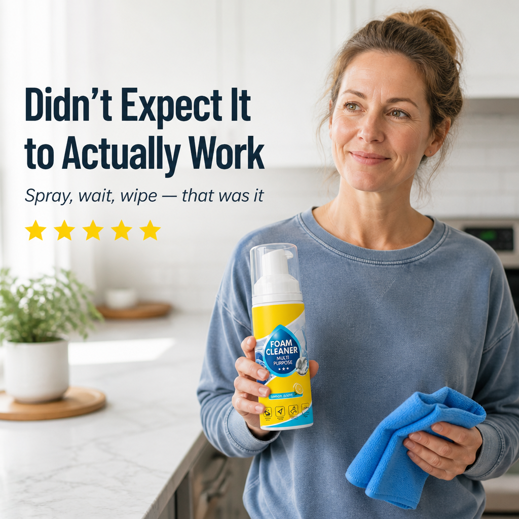 FoamLift™ — Spray, Pause 30 Seconds & Wipe Grease Away from Any Surface