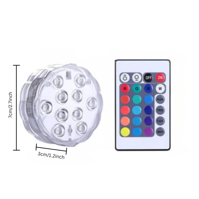 Remote-Controlled Waterproof Pool Lights – 13 LED Bulbs